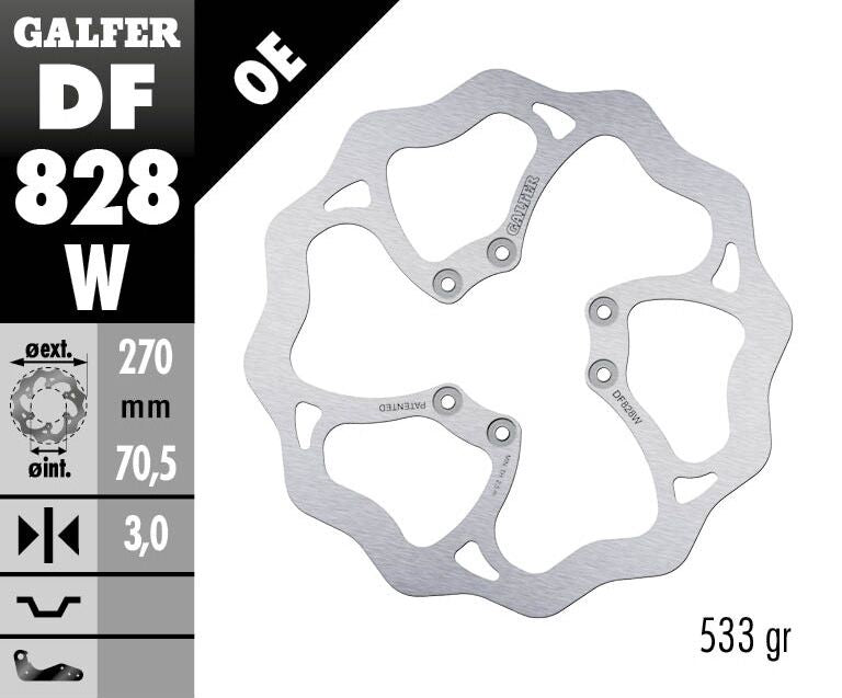 Galfer Wave Front Brake Disc - TM MX530 2003-2019