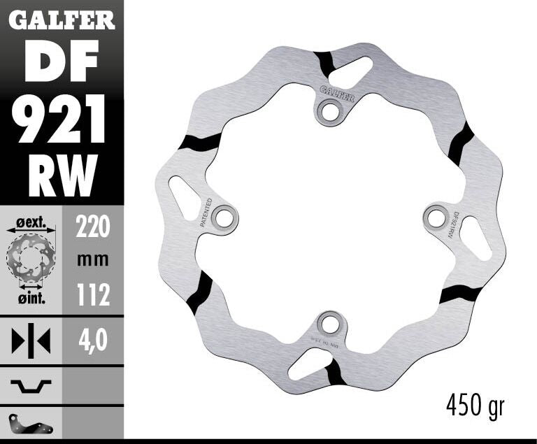 Galfer Wave Rear Brake Disc - Sherco SE-R 250 2014-2022