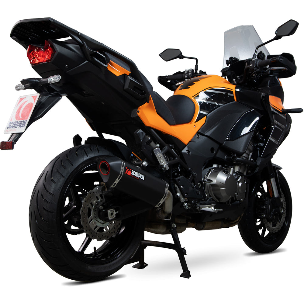 Scorpion Serket Parallel Black Ceramic Exhaust For Kawasaki Versys 1000 2019-2025