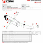 Scorpion Serket Parallel Black Ceramic Exhaust For Kawasaki Versys 1000 2019-2025