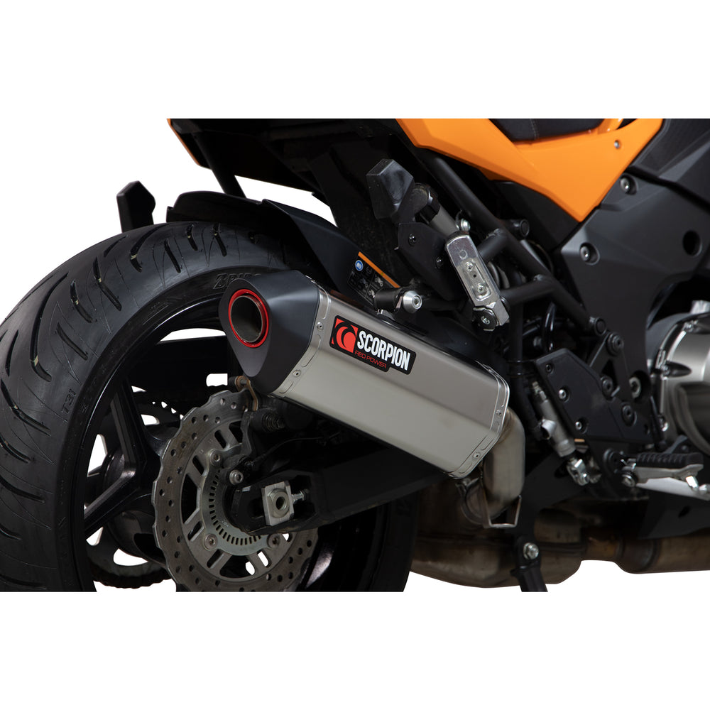 Scorpion Serket Parallel Satin Titanium Exhaust For Kawasaki Versys 1000 2019-2025