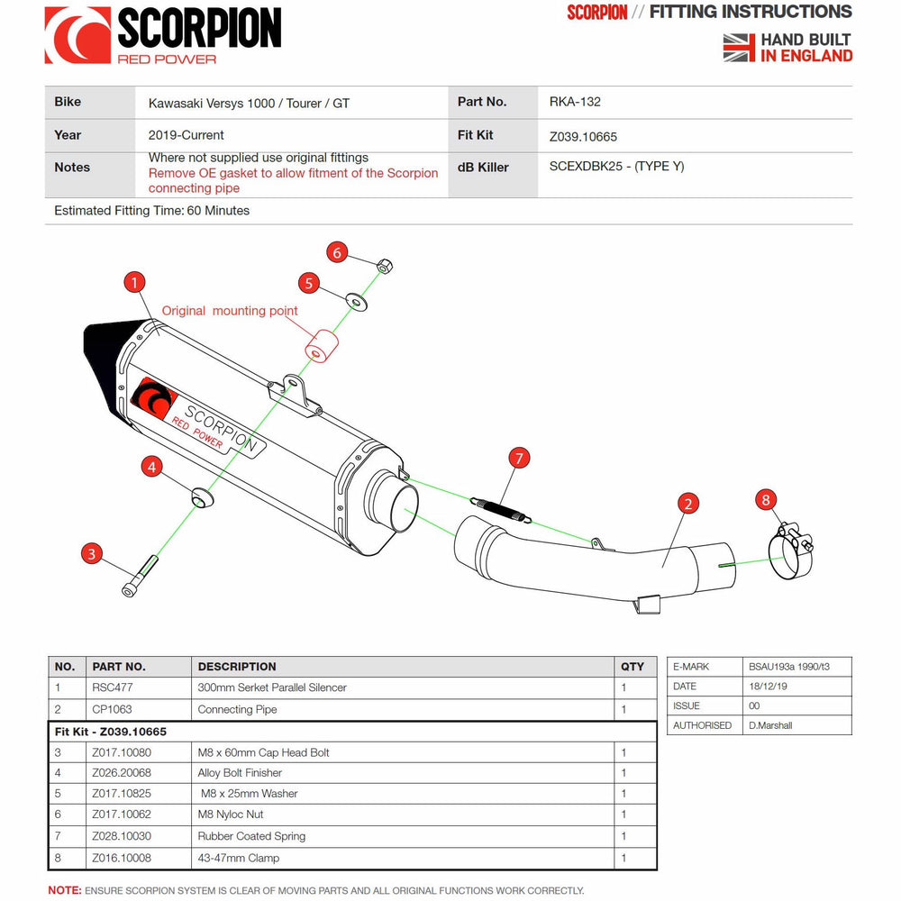 Scorpion Serket Parallel Stainless Exhaust For Kawasaki Versys 1000 2019-2025