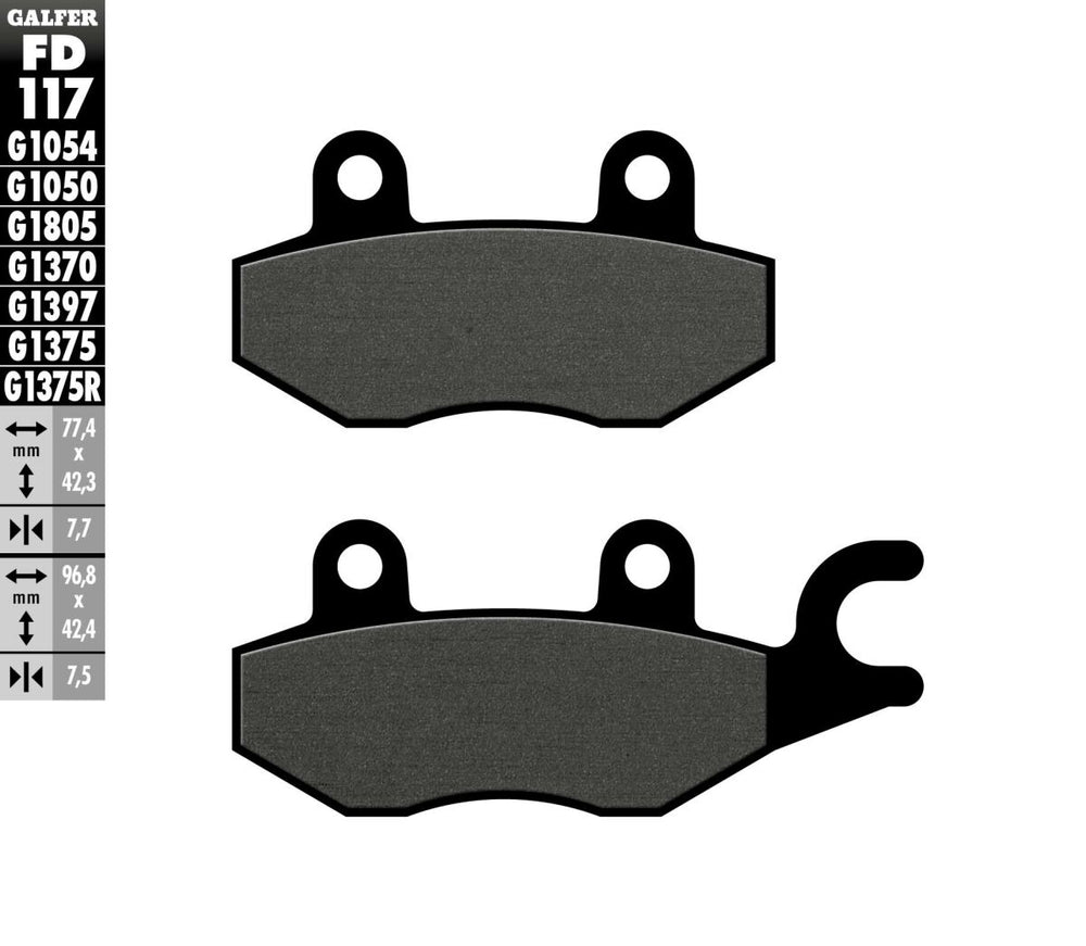 Galfer Organic Brake Pads (Fit Front Or Rear) - Kawasaki Z 125 2019-2024