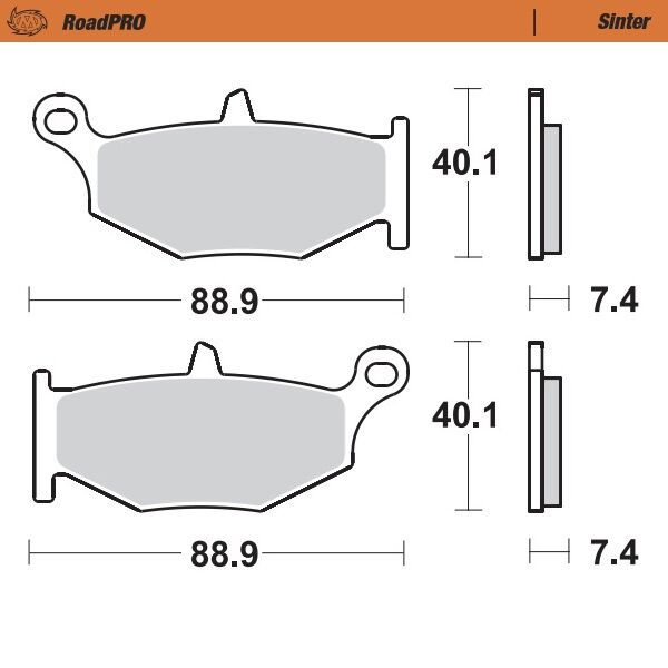 Moto Master Roadpro Sinder Rear Brake Pads - Suzuki GSX-R 750 2006-2010