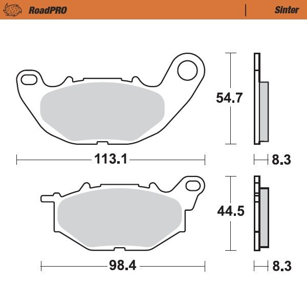 Moto Master Roadpro Sinder Front Brake Pads - Yamaha YZF-R3 2018-2021
