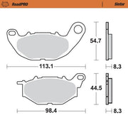 Moto Master Roadpro Sinder Front Brake Pads - Yamaha YZF-R3 2018-2021