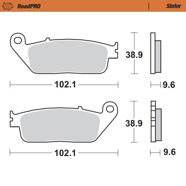 Moto Master Roadpro Sinder Front Brake Pads - Honda VF 750 C 1994-1998