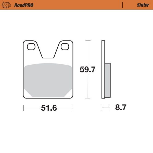 Moto Master Roadpro Sinder Rear Brake Pads - Yamaha YZF-R1 1000 1998-2001