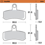 Moto Master Roadpro Sinder Front Brake Pads - Harley Davidson FXSTC1584 2008-2009