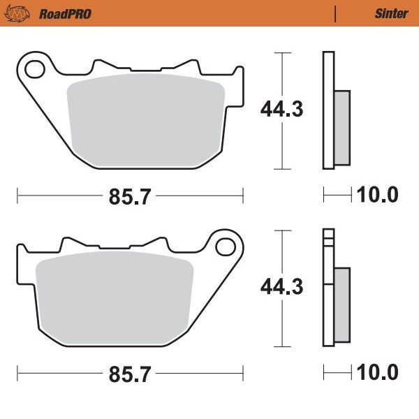 Moto Master Roadpro Sinder Rear Brake Pads - Harley Davidson XR1200 X 2011-2013