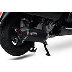 Scorpion Serket Parallel Black Ceramic Oval Exhaust - Vespa GTS300 HPE Half System 2019 - 2020