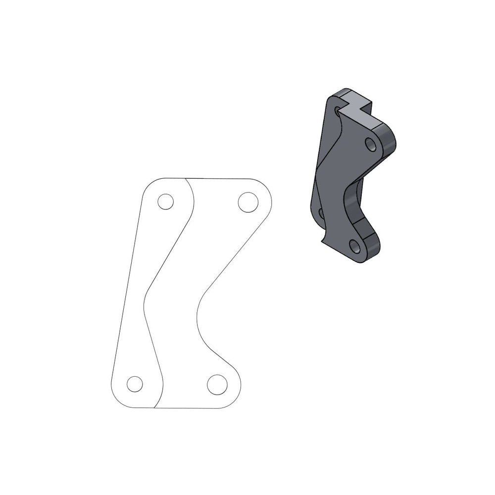 Moto Master Supermoto Brake Disc Adapter Bracket - Yamaha YZF450 2008-2015