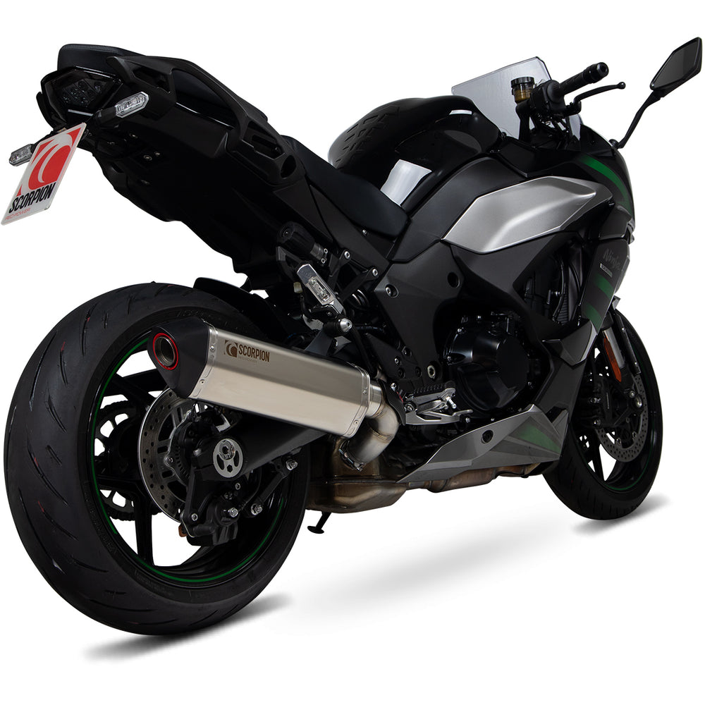 Scorpion Serket Taper Satin Titanium Exhaust For Kawasaki Ninja 1000SX 2020-2025