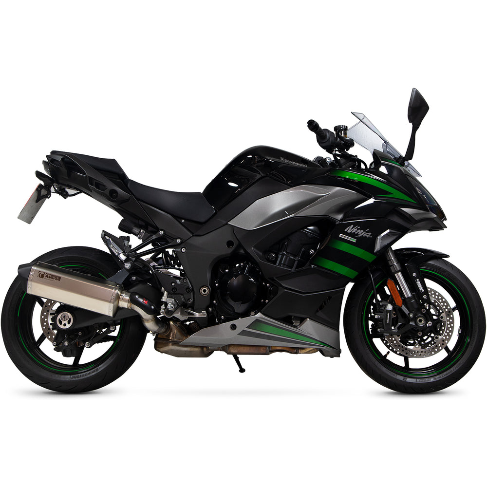 Scorpion Serket Taper Satin Titanium Exhaust For Kawasaki Ninja 1000SX 2020-2025