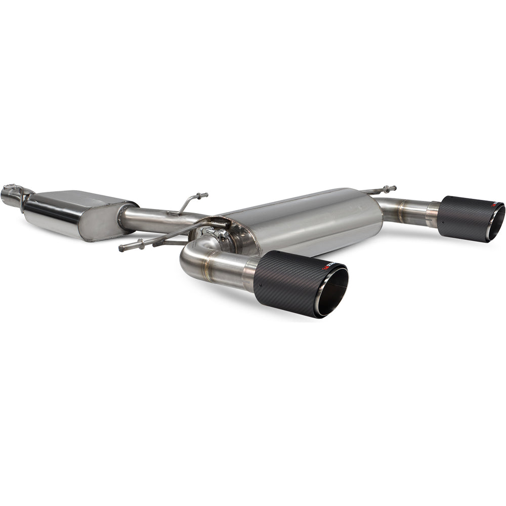 Scorpion Car Exhaust Cat-Back System (Resonated) Carbon Ascari - Audi TT MK3 2.0 TFSi Quattro (Non-GPF) 2014 - 2019