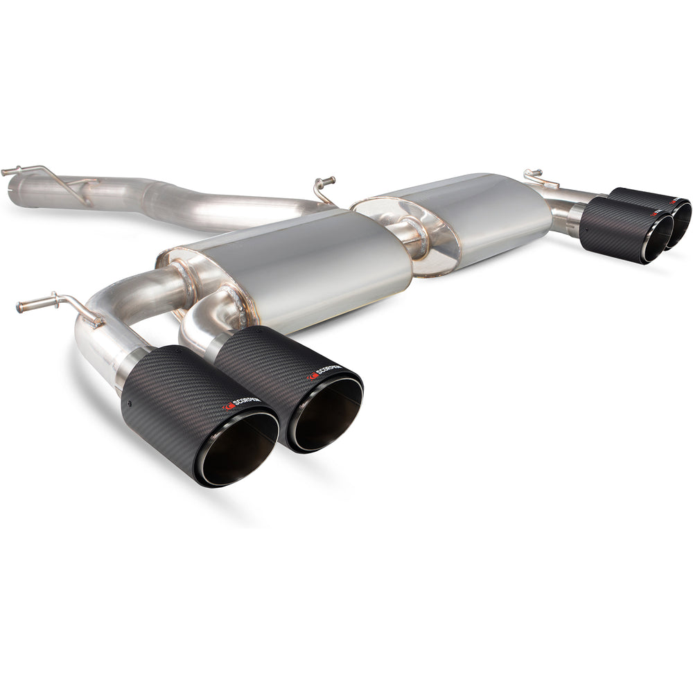 Scorpion Car Exhaust Cat-Back System (Non-Resonated) (Non-Valved) Carbon Ascari - VW Golf MK7 R 2014 - 2016