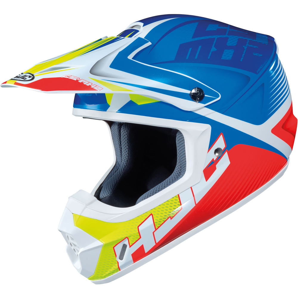 hjc flat blue mc-2f cs-mx 2 squad helmet small HJC CS-MX II Ellusion Motocross Helmet – Ghostbikes