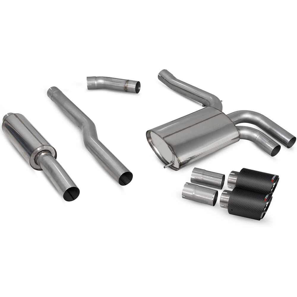 Scorpion Car Exhaust Cat-Back System (Resonated) Black Ascari - Mini Cooper S F55 (Non-GPF Model) 2014 - 2018