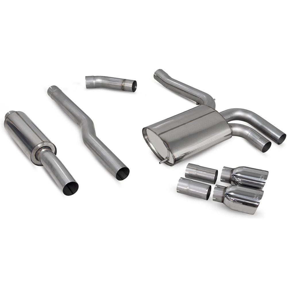 Scorpion Car Exhaust Cat-Back System (Resonated) Polised Daytona - Mini Cooper S F55 (Non-GPF Model) 2014 - 2018