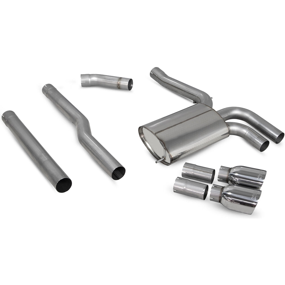 Scorpion Car Exhaust Cat-Back System (Non-Resonated) Polised Daytona - Mini Cooper S F55 (Non-GPF Model) 2014 - 2018