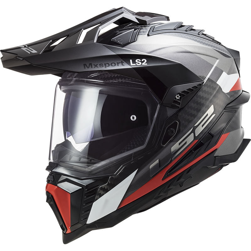 LS2 MX701 Explorer Carbon Frontier Dual Sport Motorcycle Helmet & Visor