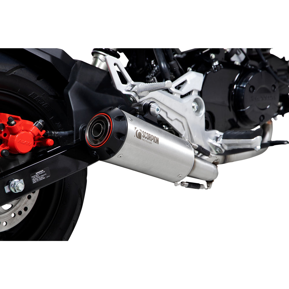 Scorpion Red Power Stainless Steel Oval Exhaust For Honda MXS 125 2016-2020