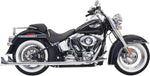 Bassani Fishtail True Dual Exhaust System - Harley Davidson FLSTN 1690 ABS 2012-2013