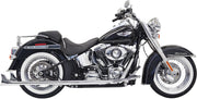 Bassani Fishtail True Dual Exhaust System - Harley Davidson FLSTN 1690 ABS 2012-2013