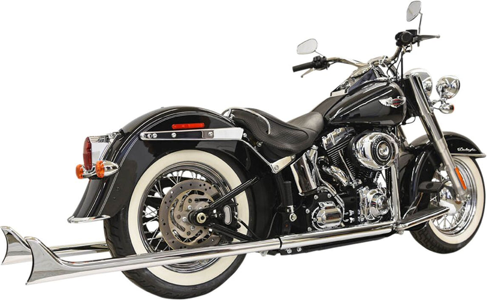 Bassani Fishtail True Dual Exhaust System - Harley Davidson FXSTS 1340
