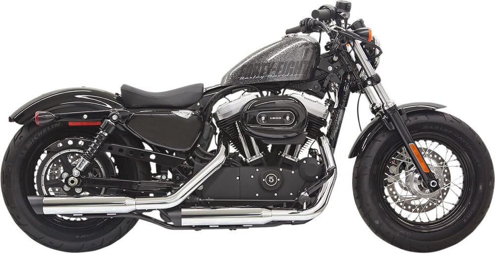 Bassani Firepower Series Silencers - Harley Davidson XL 883 N ABS 2014-2020 - Silver