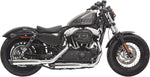 Bassani Firepower Series Silencers - Harley Davidson XL 883 N ABS 2014-2020 - Silver