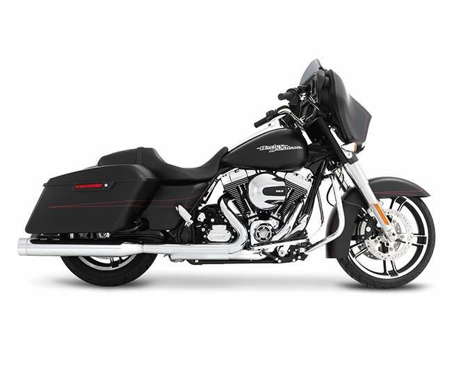 Rinehart 4" Dual Silencers For Harley Davidson FLHR 1340 1995-1998 - Chrome