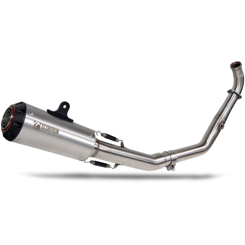 Scorpion Red Power Stainless Steel Exhaust For Yamaha YZF R 125 Full System 2021-2024