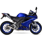 Scorpion Red Power Stainless Steel Exhaust For Yamaha YZF R 125 Full System 2021-2024