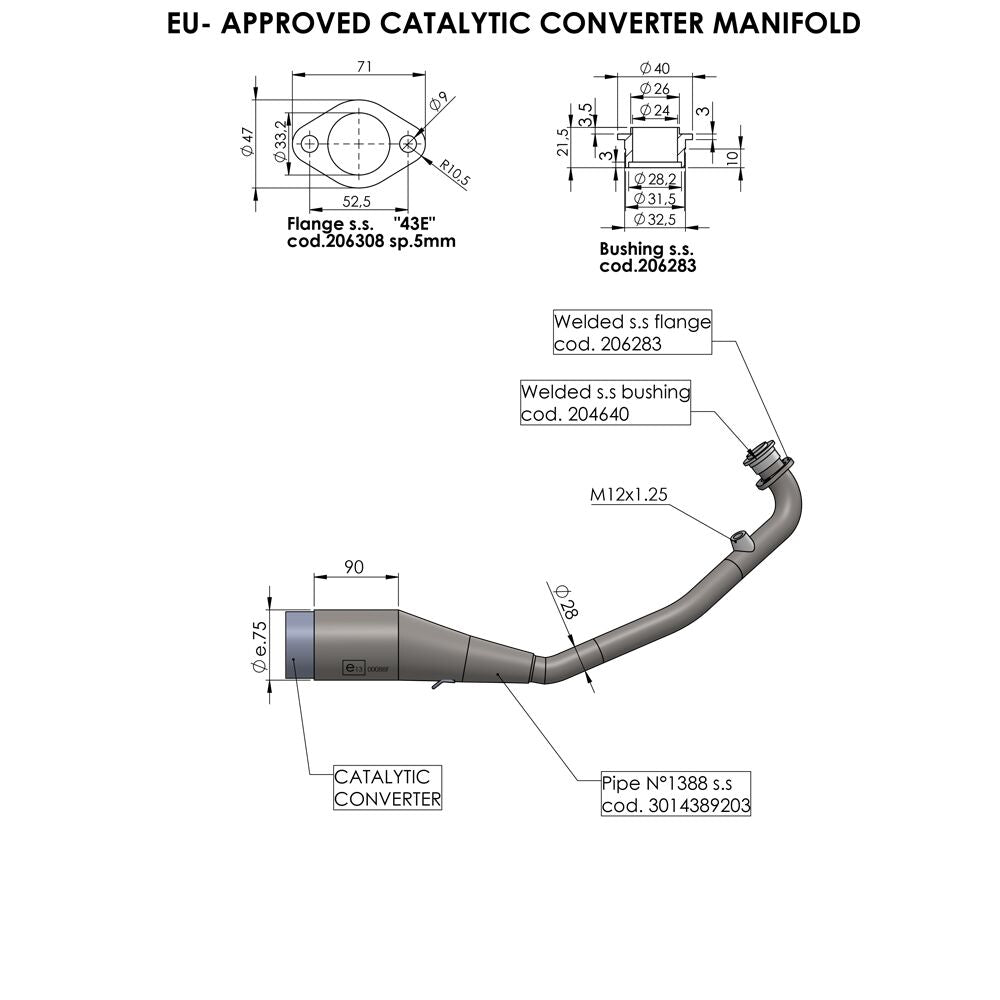LeoVince Catalytic Converter - Honda PCX 125 2021-2023