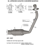 LeoVince Catalytic Converter - Honda CB 125 R Neo Sports Cafe 2020-2023