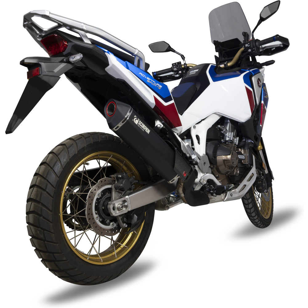 Scorpion Serket Parallel Black Ceramic Exhaust - Honda CRF 1100 Africa Twin 2020 - 2021
