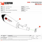 Scorpion Serket Taper Brushed Stainless Steel Exhaust For Suzuki GSX-S 1000 2021-2025