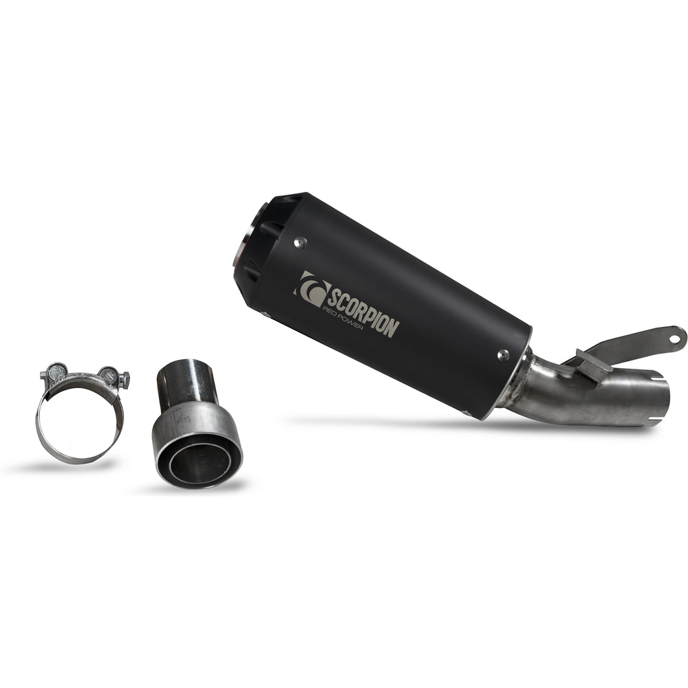 Scorpion Red Power Black Ceramic Exhaust For Suzuki GSX-S 1000 2021-2025