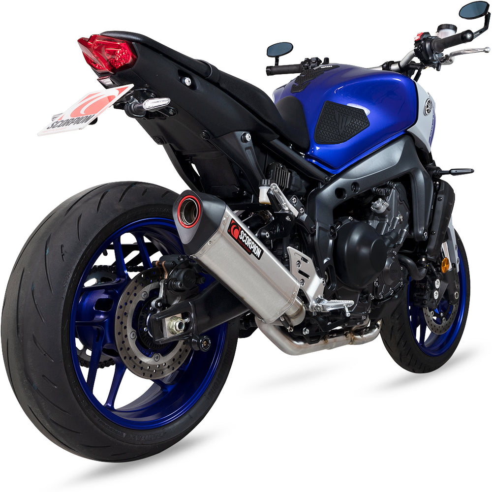 Scorpion Serket Parallel Brushed Stainless Steel Exhaust - Yamaha MT-09 Full System 2021 - 2022