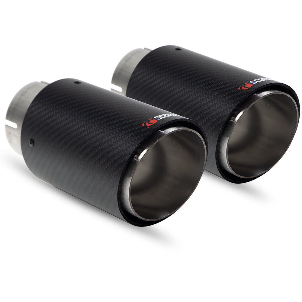 Scorpion Car Exhaust Upgrade Kit Twin 114mm Carbon Fibre Ascari Trim