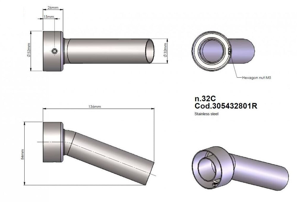 LeoVince DB Killer Insert - Husqvarna 701 Supermoto 2016-2018