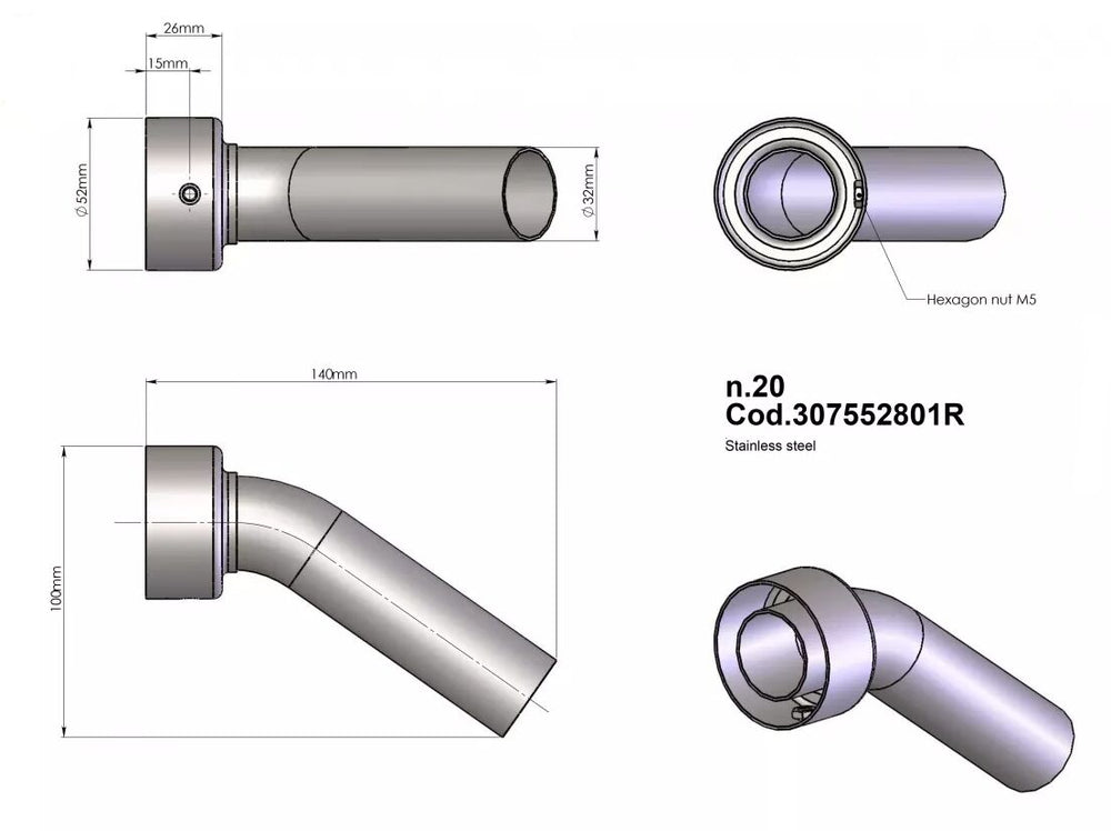LeoVince DB Killer Insert - Kawasaki ER-6F 650 2009-2016