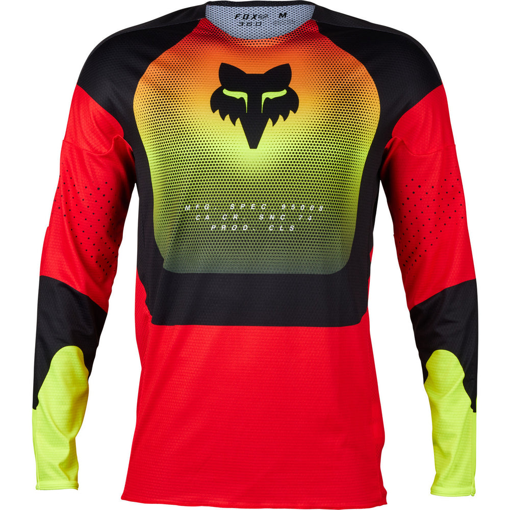 Fox Racing 2024 360 Revise Motocross Jersey & Pants Red Yellow Kit