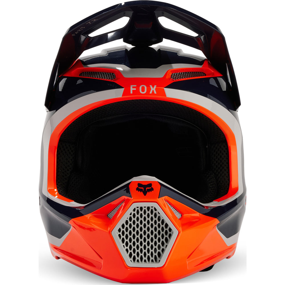 Fox Racing 2024 Youth V1 Nitro Fluo Orange Motocross Helmet