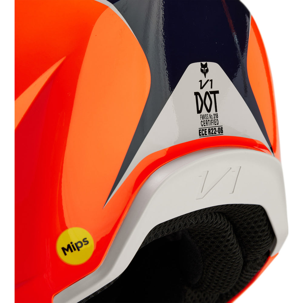 Fox Racing 2024 Youth V1 Nitro Fluo Orange Motocross Helmet