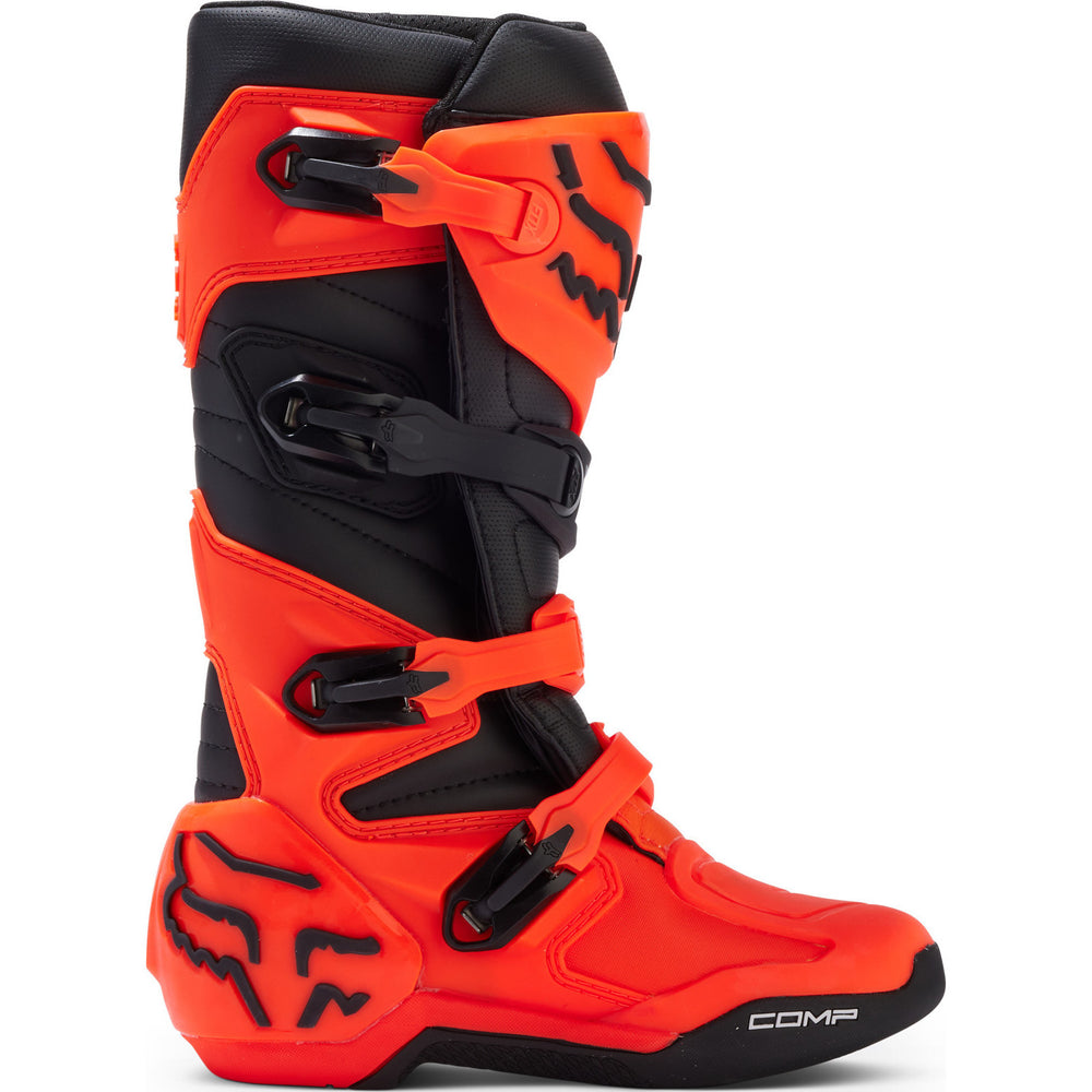Fox Racing 2024 Youth Comp Motocross Boots - Fluo Orange