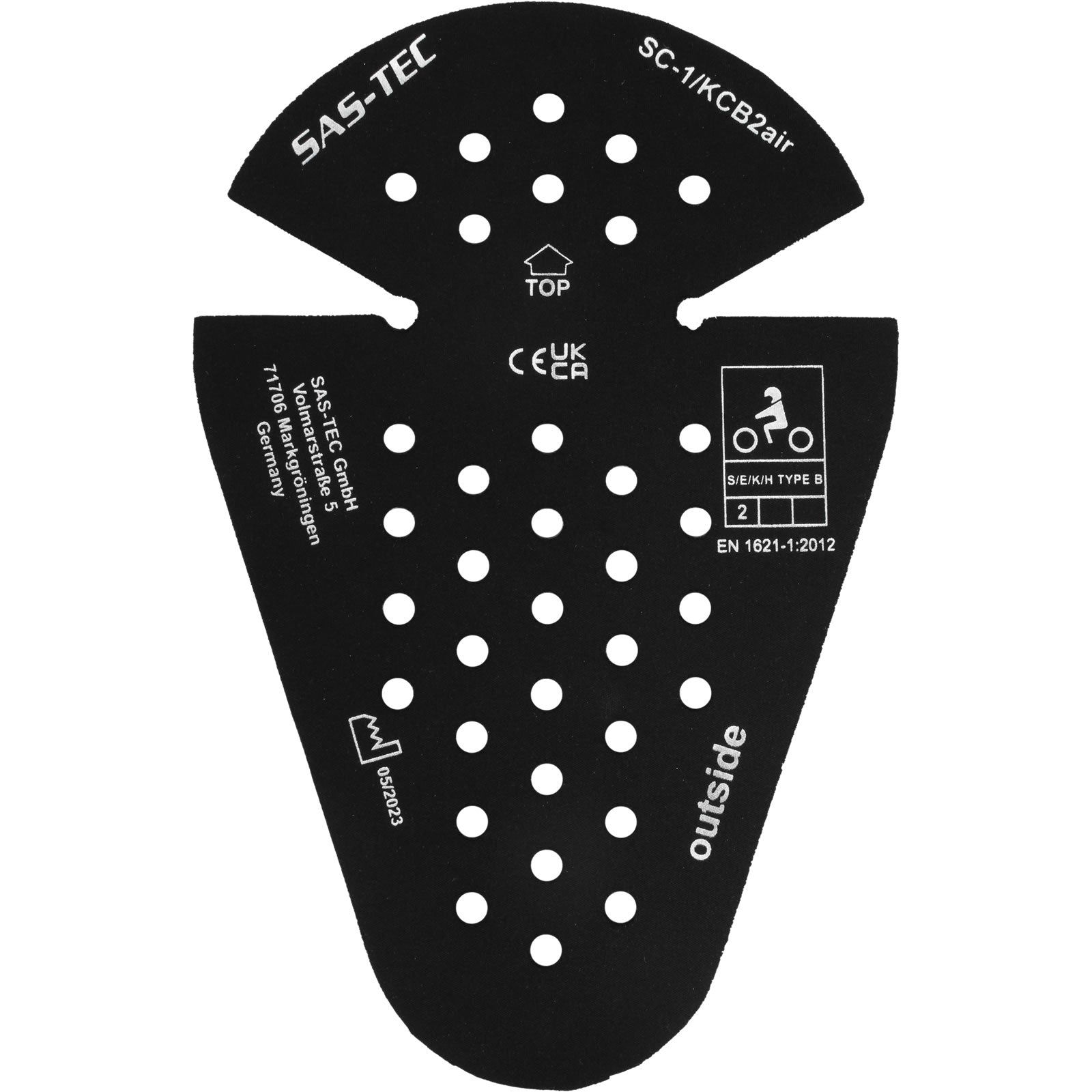 ETSUカバーARMOR BLACK & chokerソマビト SC-1/KCB2air Black - SAS-TEC Level 2 CE Approved Elbow/Hip/Knee