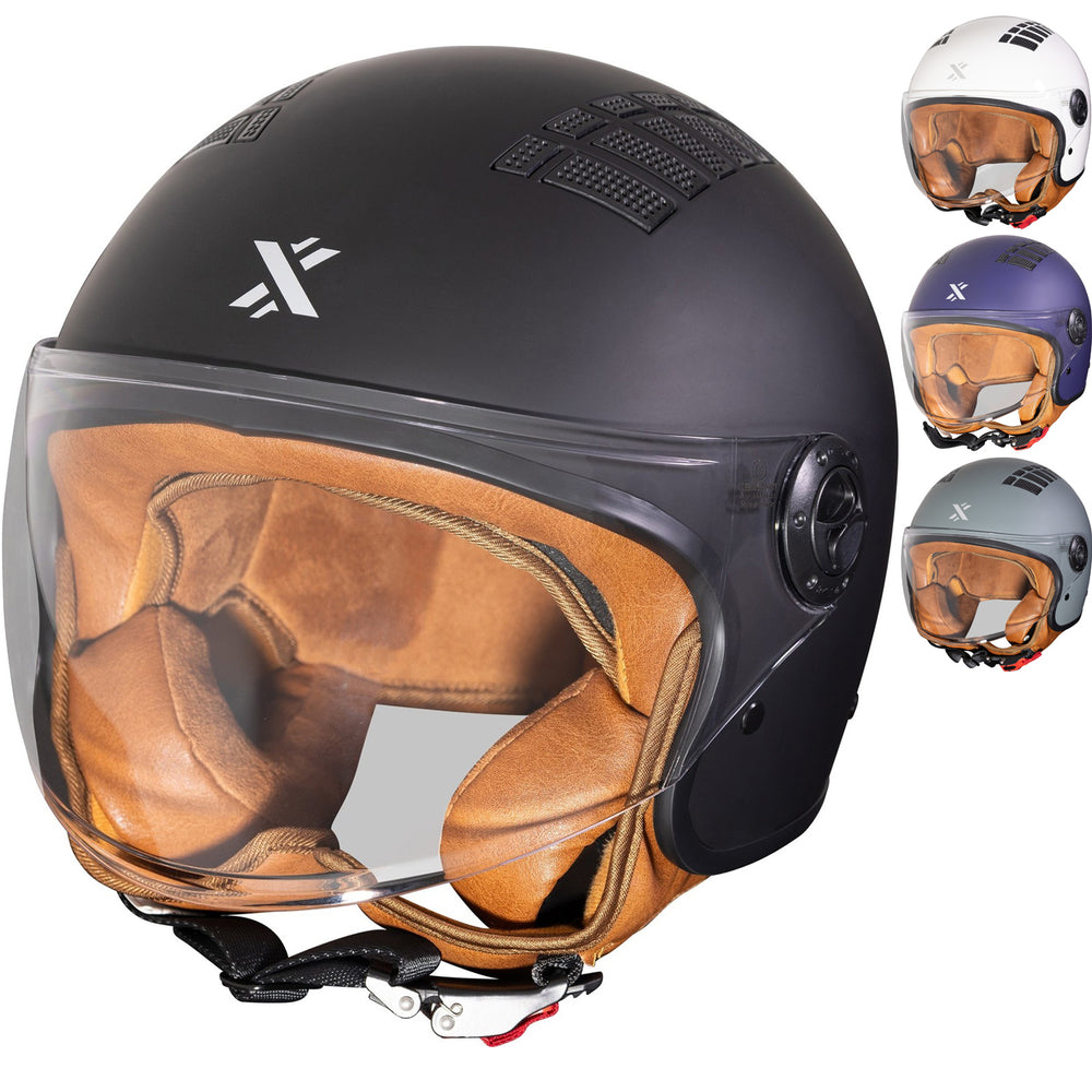 cherub motorcycle helmet Shox Jetstream Solid Open Face ECE R22.06 Motorcycle Helmet – Ghostbikes