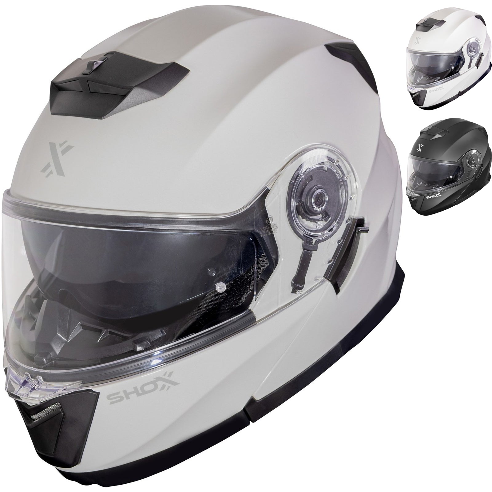 Shox Destination Solid Flip Front ECE R22.06 Motorcycle Helmet – Ghostbikes